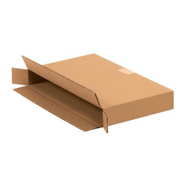 Box Packaging Side Loading Cardboard Corrugated Boxes, 15"L x 2"W x 9"H, Kraft 1529FOL